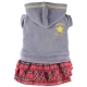 Doggydolly Fleecekleid Star grau für Hunde